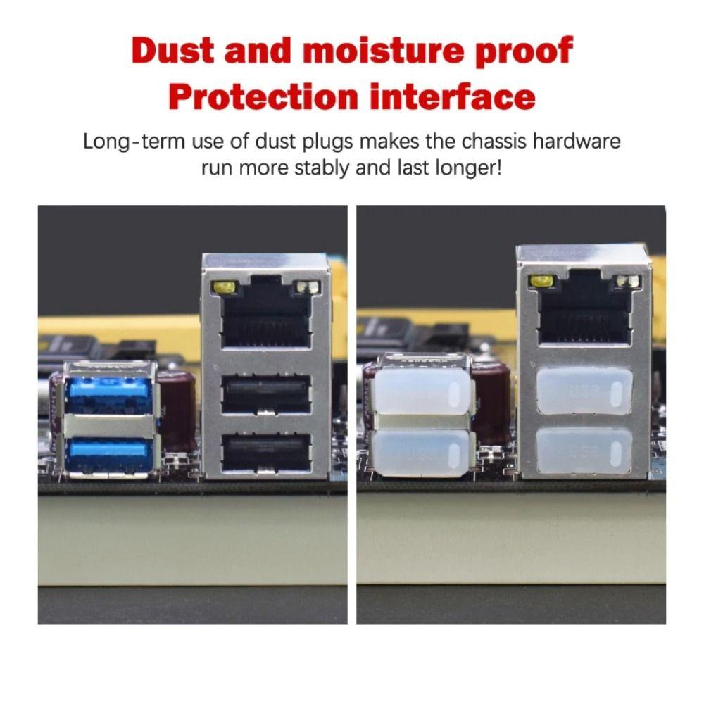 10 Stück Effizienter Schutz USB Staubdichter Stecker Silikon USB-Schnittstellen-Schutz für Laptop