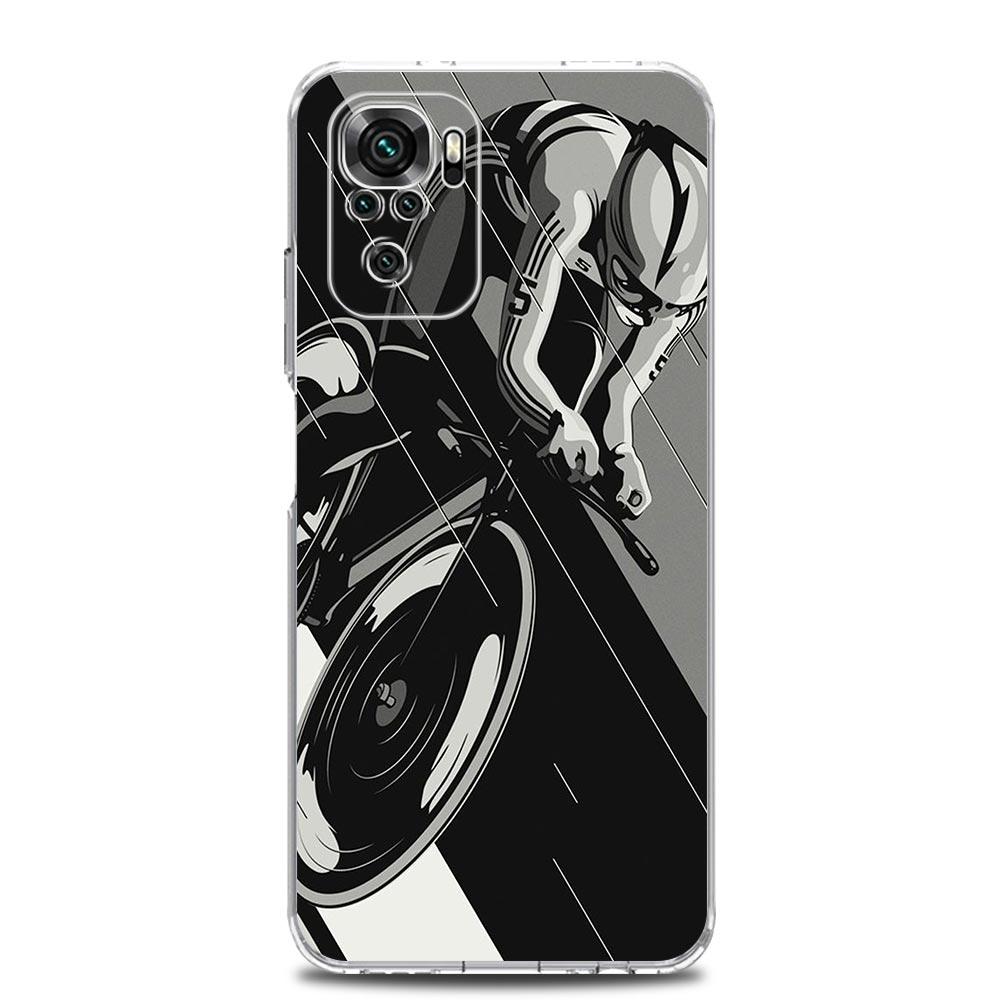 Phone Case For Xiaomi Redmi Note 15 14 13 12 4G 10 11 Pro Plus 5G 14C 13C 12C 10C 7 Clear Cover Mountain Bike Cycling Art