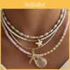 Bohemian Summer Beach Jewelry With Artificial Pearl Beads And Star Pendant For Women