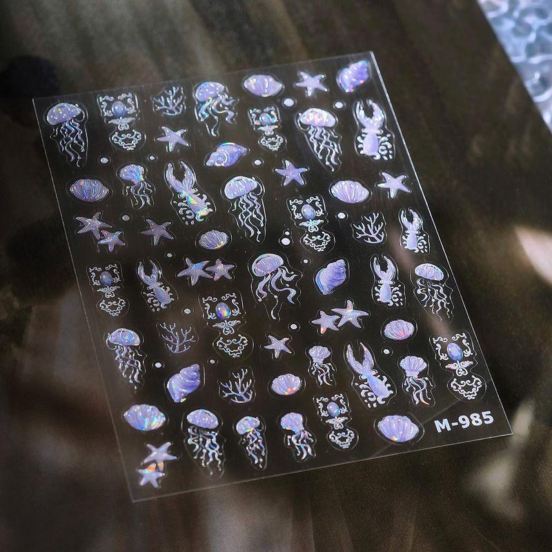 

Season Purple Jellyfish Butterfly Glass Broken Jelly Glue Nail Sticker Waterproof Nail Sticker Ornament M985 1042 M985 (glass broken Jelly Glue)
