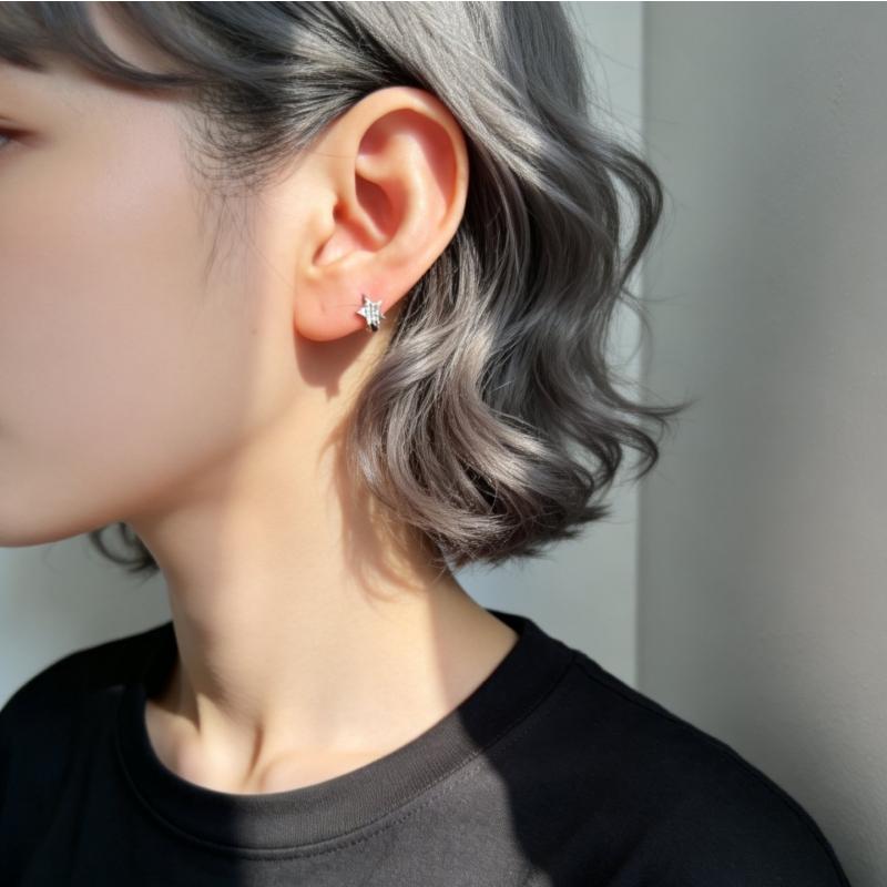Factory  S925 Sterling Silver 6mm Small Stackable Earring for Women Daily Wear Cartilage Hoop Earring Piercing Jewelry