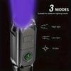 Mini Purple Light Very Strong Led Portable Flashlight High Power Rechargeable 3 Modes Camping Pet Stacks Fluorescent Detection