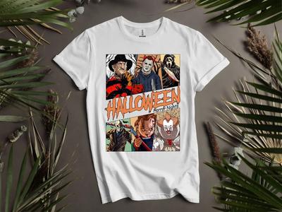 Halloween Horror Nights Poster T-Shirt T-Shirt Herren Damen Unisex T-Shirt K965