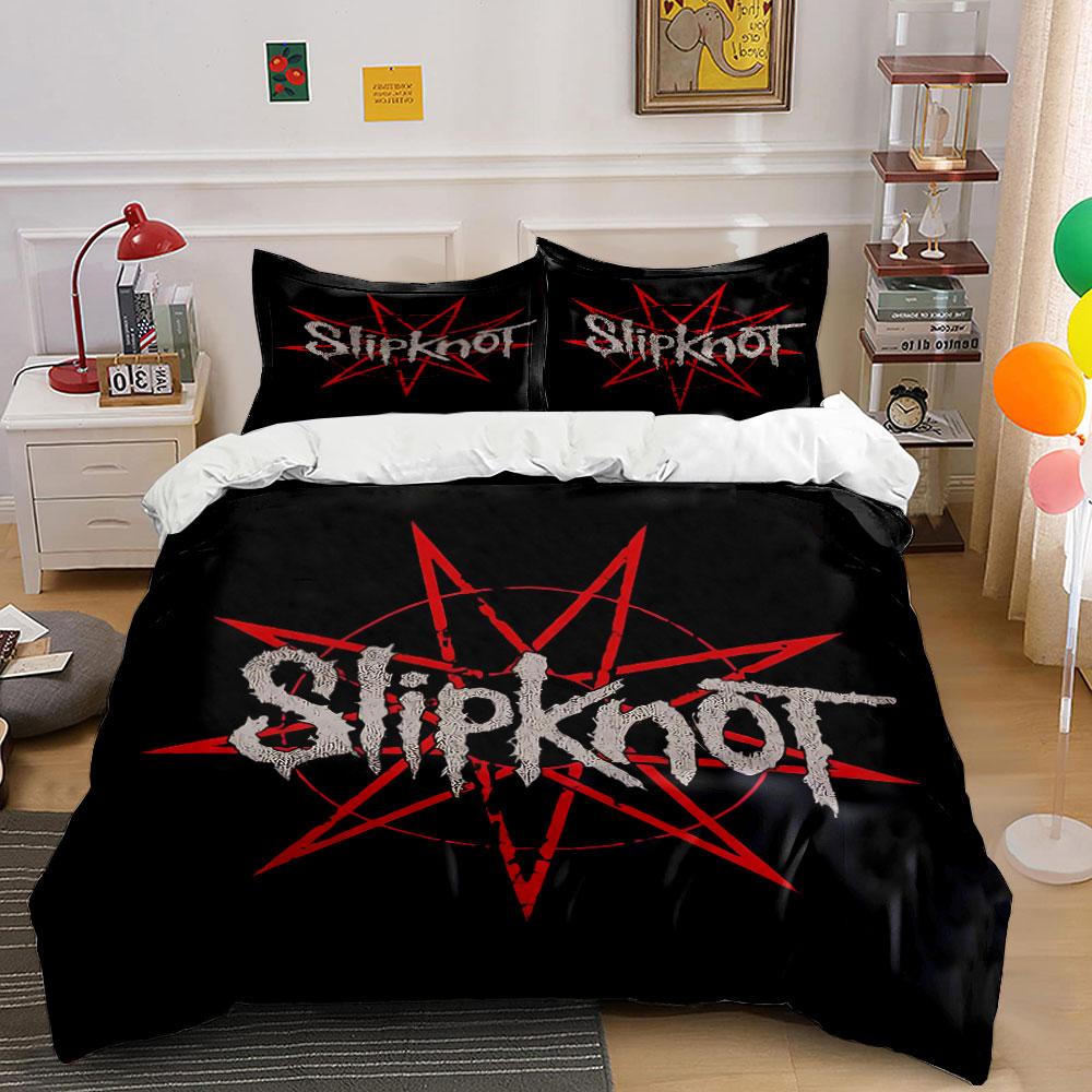 Slipknot Star Logo Bedding Set Bedding Duvet Cover Set Duvet Cover Pillowcases (1 * Duvet Cover 2 * Pillowcases, Without Duvet Insert)