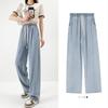 Icy Silk Baggy Jeans Dam Sommar Amerikansk Hög Midja Vida Ben Raka Denimbyxor Vintage Streetwear Casual Y2K