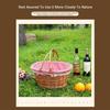 Weaving Design Wicker Woven Basket Multoclor Storage Basket Rustic Style Hand Basket  Fruit