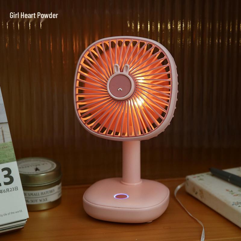 Avocado Green Retro Rechargeable Mini Desktop Fan 1200mAh