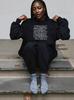 Trendy European Autumn Women's High Neck Loose Fit Long Sleeve Hoodie