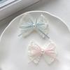 Hairpin Embroidery Lace Ribbon Bowknot Decor Hair Clip with Imitation Pearls Bangs Ponytails Buns Hair Accessories