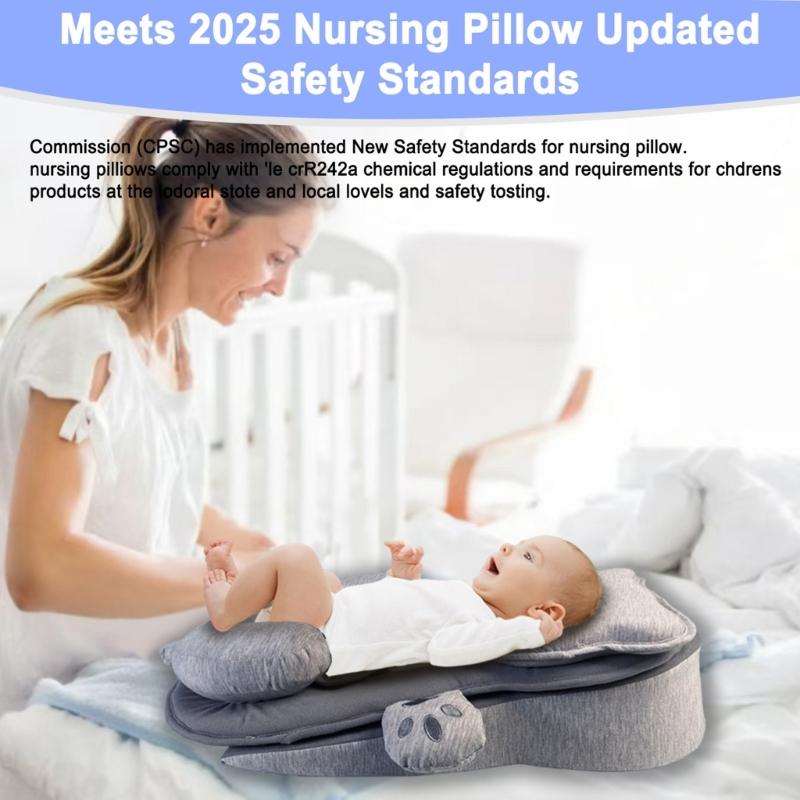 Neugeborene Anti-Reflux Stillkissen Sicheres Stützkissen Abnehmbar Für Kinderbetten Kinderwagen oder Bettgebrauch mit Kissen