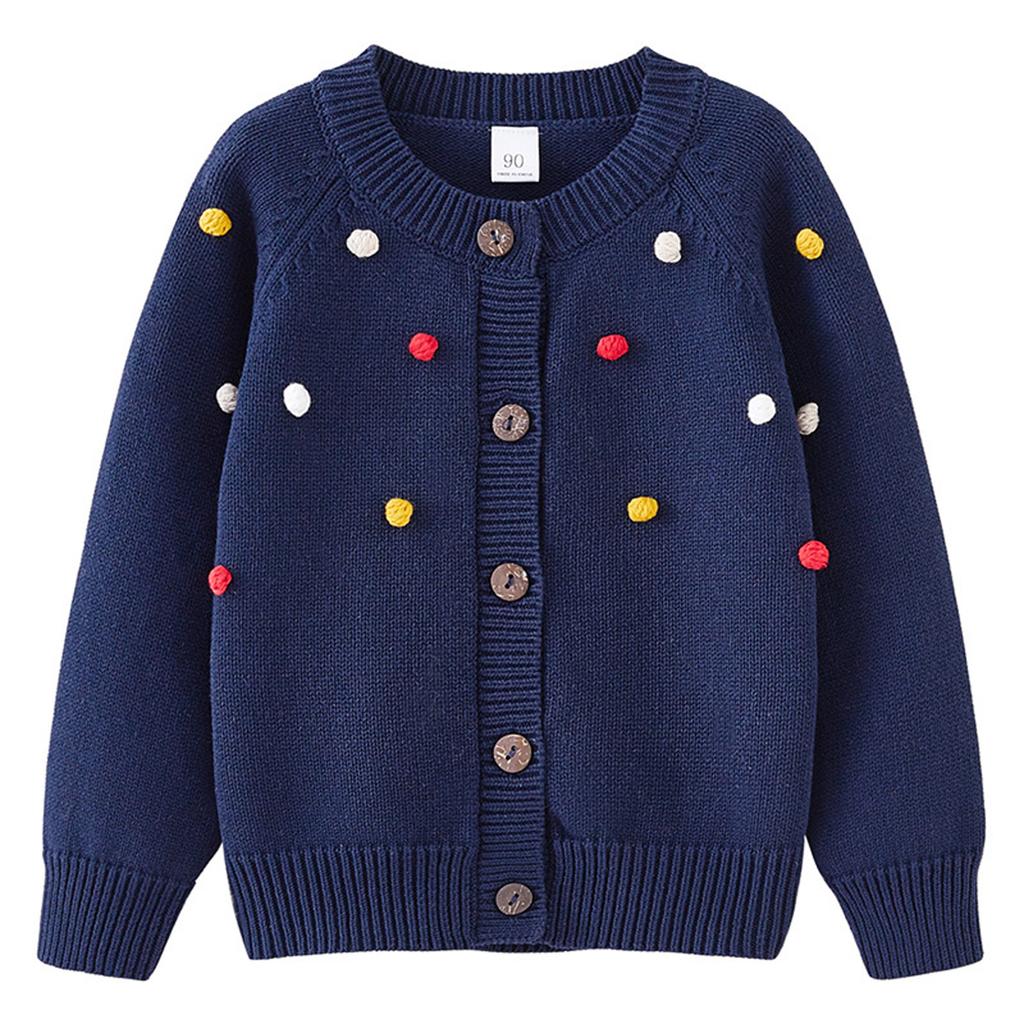 Children's Fashion Casual Cardigan Knitted Long Sleeve  Top