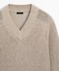 Masimodutti Cotton Blend V-Neck Knit Sweater
