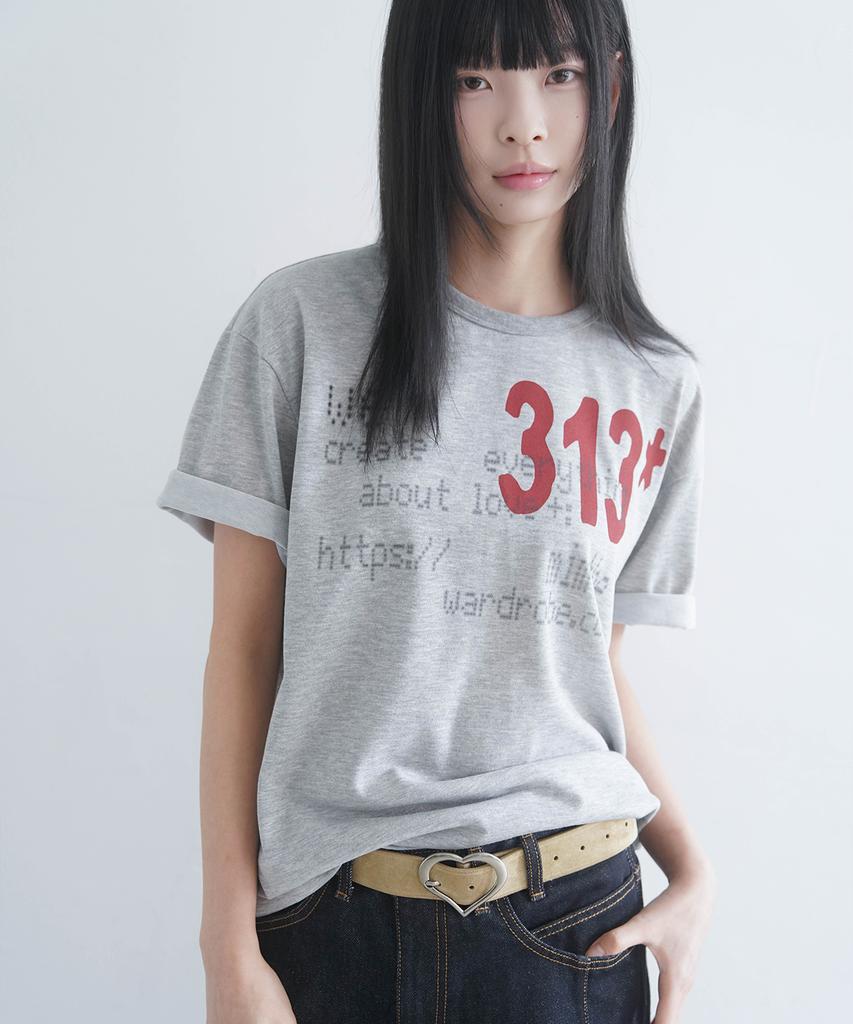Mimdeowodeulobeu 313 Printed T-Shirt_Gray