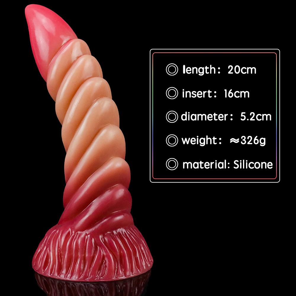 Supersize Stimulation Simulation Gradient Silicone Dildo Female Use Abnormity Simulation Phallus Female Sex Toys Masturbator