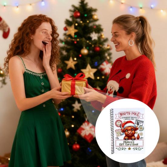 Christmas Gift Card Book Spiral-Bound Gift Cards Holder DIY Merry Christmas College Survival Kit for Students Graduation Gifts