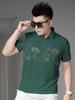 Ozhouzhan 2025 Summer New Lapel Short sleeve T-shirt Men's Trend Slim fit Top Fashion Print Polo Shirt