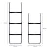 3-or-2-Step Trampoline Ladder Wide Horizontal Steps, Universal Hook, 120 Kg Capacity, 110 X 32 Cm Silver