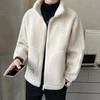 Manteau d'hiver en polaire pour homme, veste en polaire, couleur unie, ample, chaude, mode, style streetwear, vêtements polaires