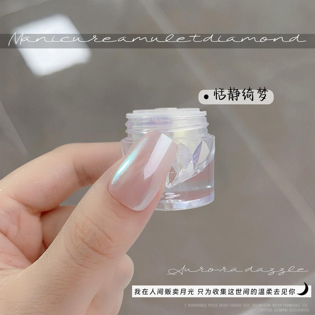 0.3g Pigment Pearl Rubbing On Nails Aurora Pink Chrome Dust Nail Art White Moonlight Mirror Glitter Manicure Holographic Powder