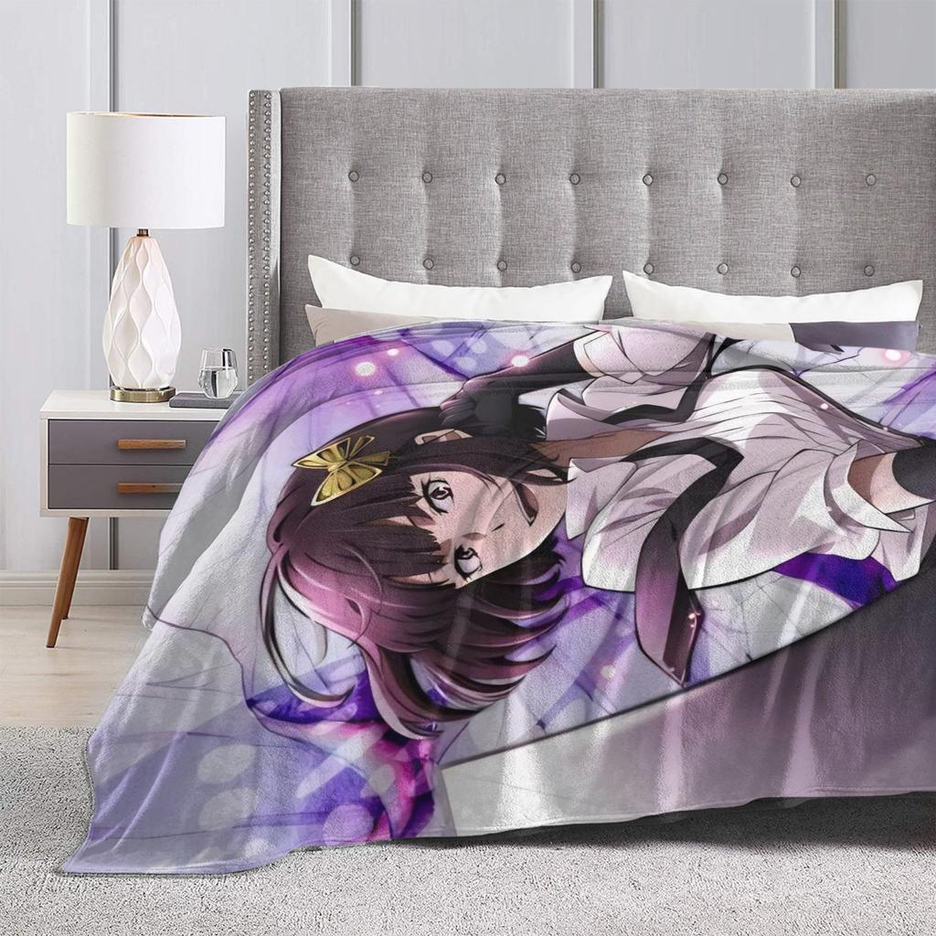 Anime Bungo Stray Dogs Blanket Fleece Winter Multi-function Lightweight Throw Blanket for Home Office Bedspreads