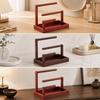 Wood-Look Jewelry Stand with Raised Tray Functional Tabletop Organizer