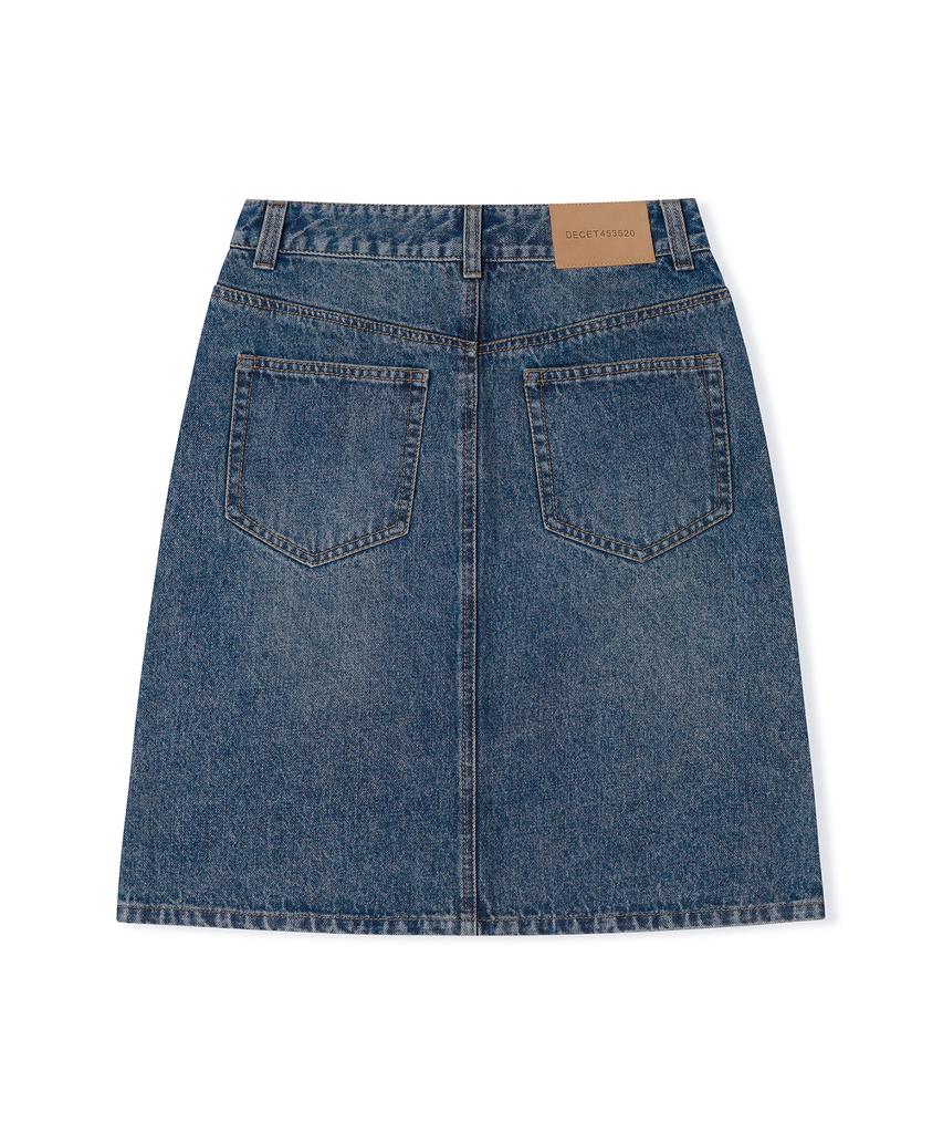 Deketeuumeon Signature Midi Skirt Dcsk002Blue