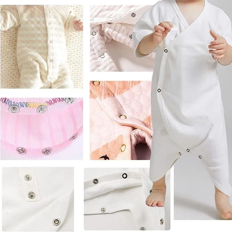 100Pcs Button Claw Set Metal Sewing Buttons Pressure Plier Plastic Pliers Snap Fasteners With Box