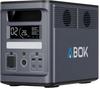 ABOK ark2000 Draagbaar Energie Station - 2000W Vermogen - 1536Wh LiFePO4 Batterij - 7 Uitgangspoorten - 1,5-2 uur Snel Opladen - Slimme App Bediening