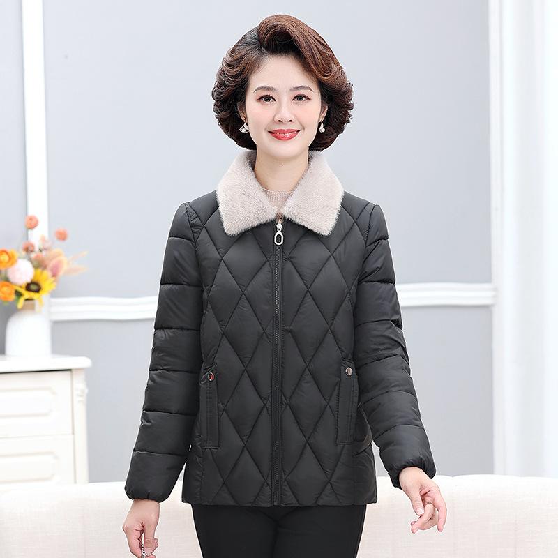 

Мама осень зима пуховик хлопковый воротник средний возраст женщины легкий короткий XXXXXXL