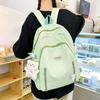 Schoolbag1011 New Backpack Female Korean Version Ins Student Schoolbag Casual Simple Large Capacity Small Fresh Girl Bag