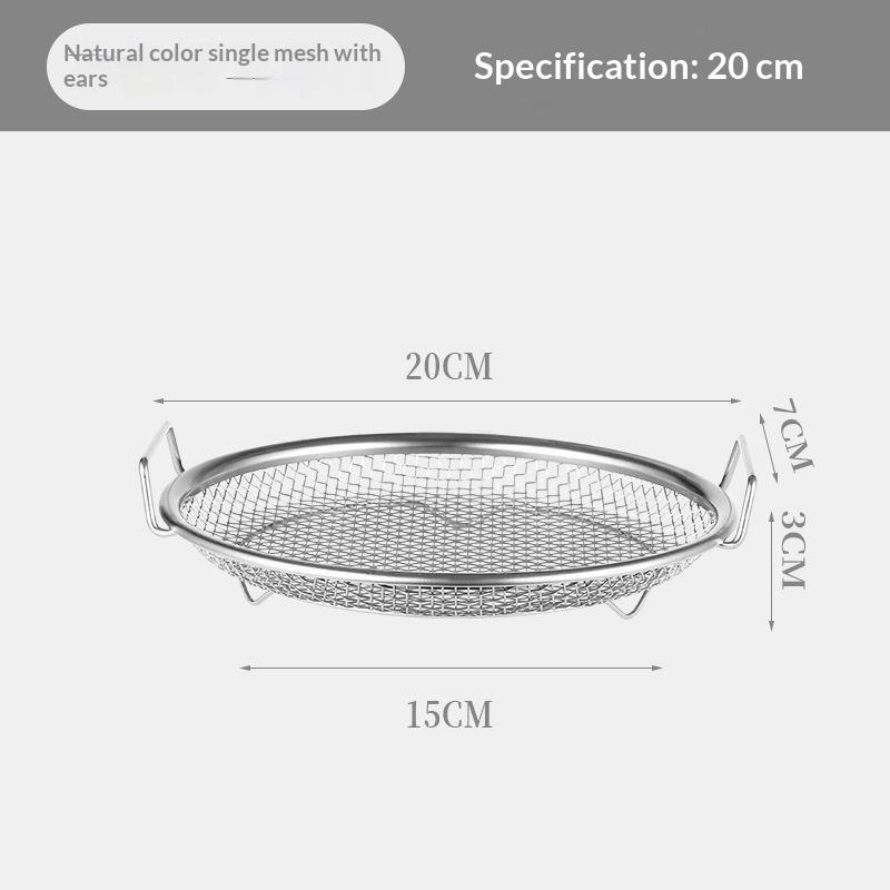 Stainless Steel Mesh Oil Filter Tray Drain Basket Reusable Vegetable Draining Rack Fried Food Strainer
