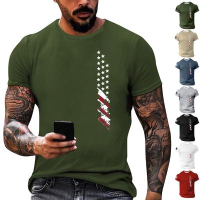 Men's Independence Day Printed Short-sleeved T-shirt