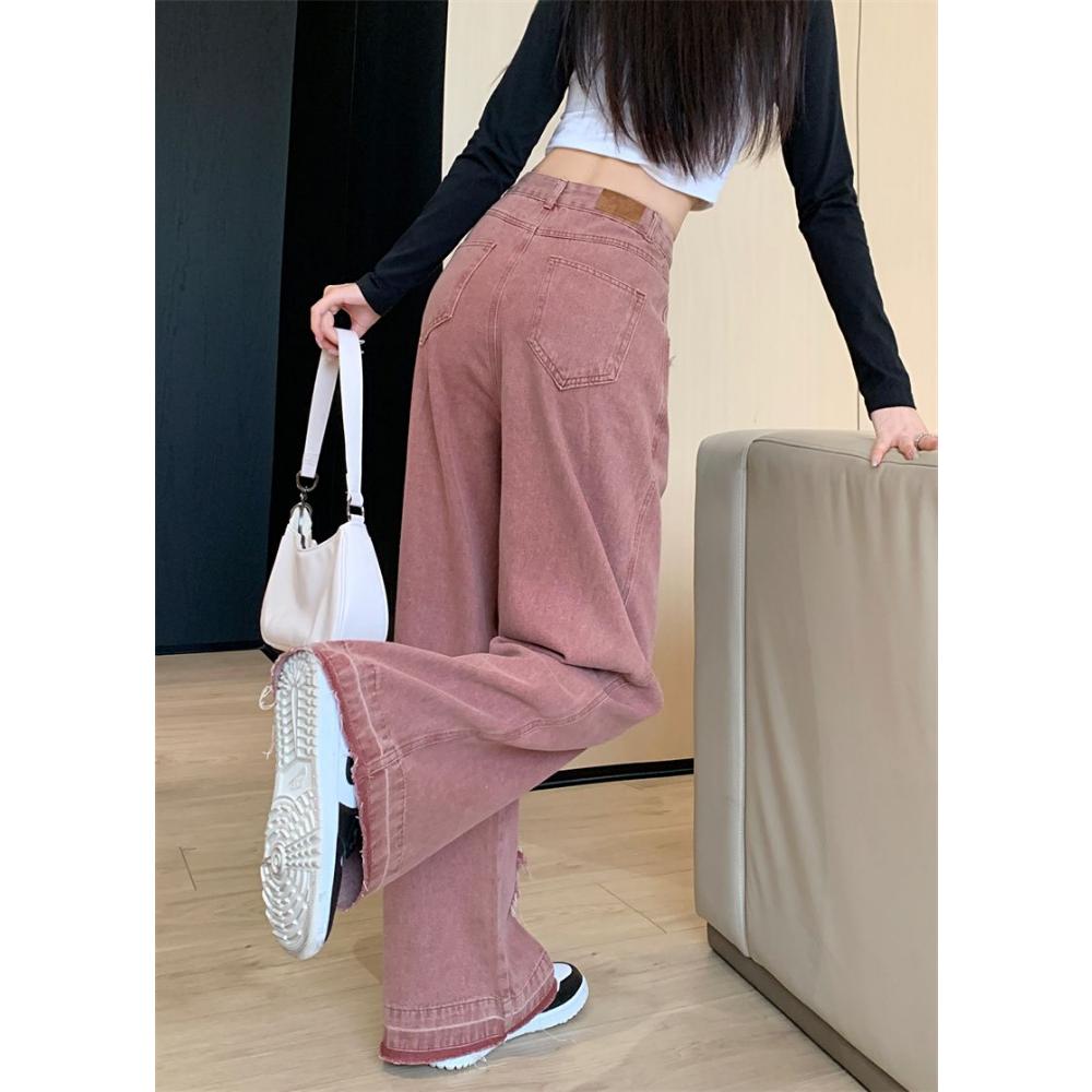 New Tie-dye Design Star Cowgirl Niche Style Wide-leg Dopamine Casual Trousers Jeans