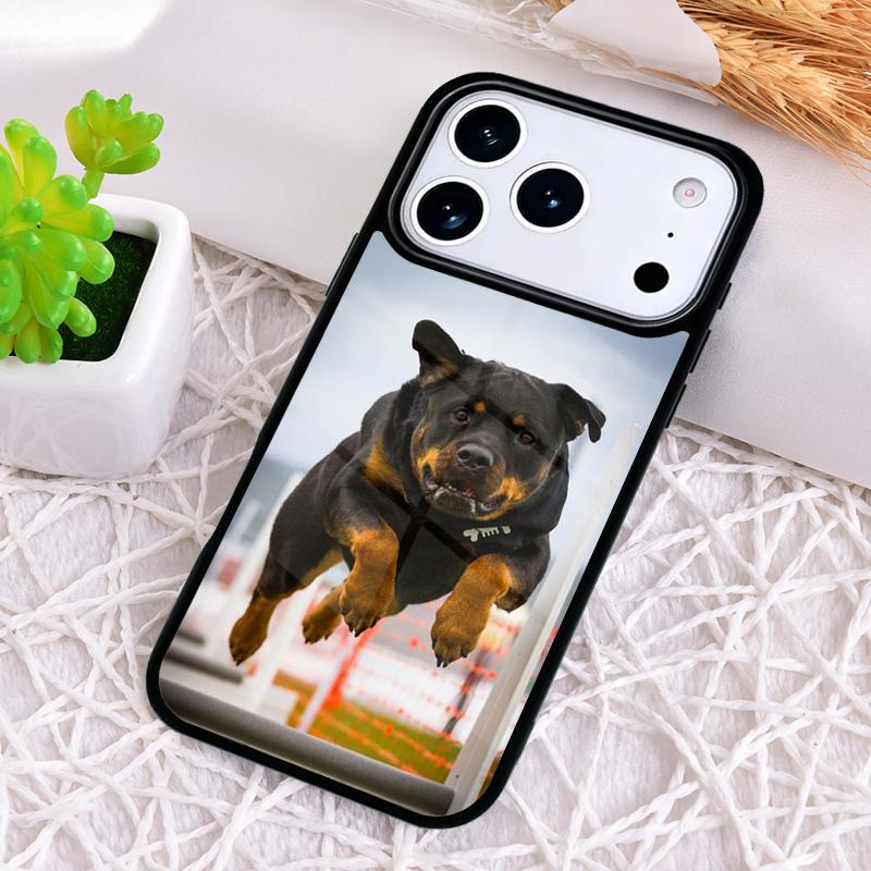 Cool Rottweiler Dog Soft TPU Phone Case for iPhone 17 Air 16 15 11 12 14 13 Pro Max Shockproof Cover