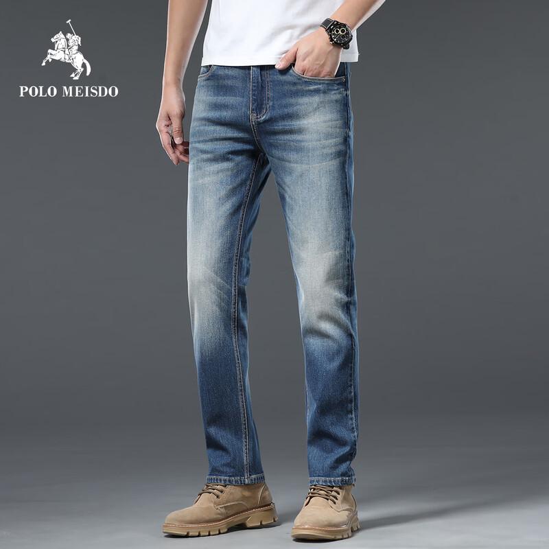 POLOMEISDO Men s Slim Fit Straight Leg Stretch Jeans 29