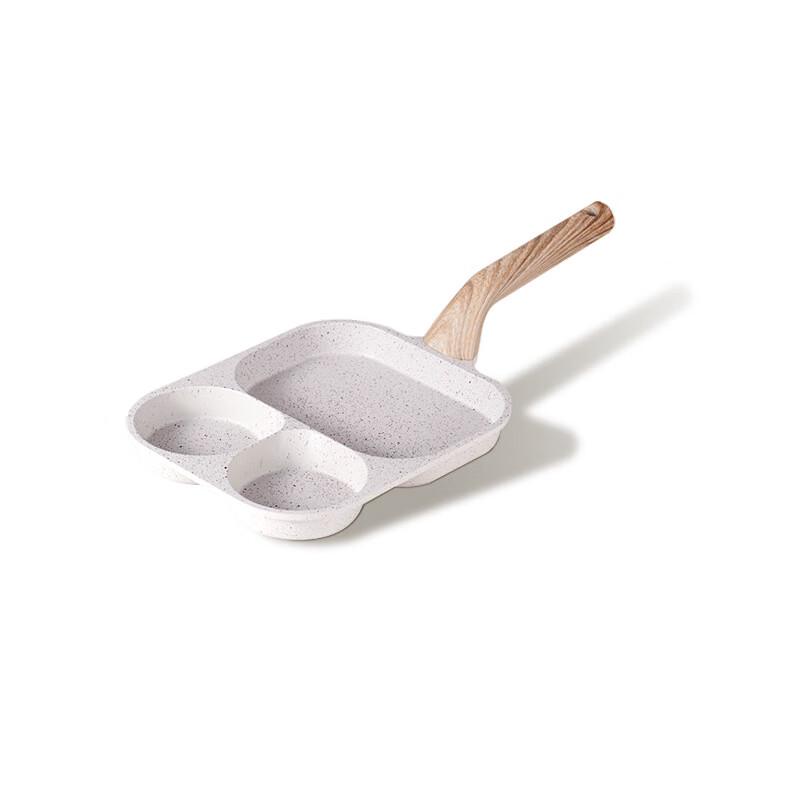 Xiaocaiya Beige 3-in-1 Non-Stick Breakfast Frying Pan