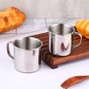 1Pc Stainless Steel Coffee Mug Camping Cup Portable Soup Mug For Travel Home Unbreakable Drinking Cup With Handle For Coffee