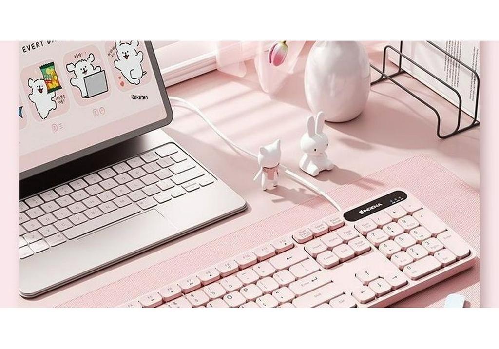 Silent Wired Mechanical-Feel Keyboard for Gaming and Office Use