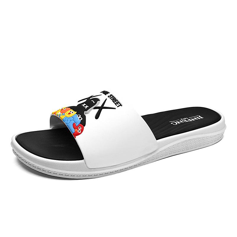 

Унисекс Черно-белые Повседневные Шлепанцы Слипоны на Все Сезоны 45