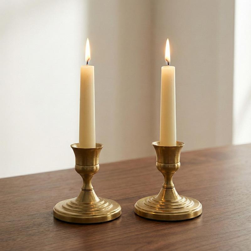 Vintage Decorative Iron Candlestick Gold Silver Taper Candle Holder Christmas Birthday Party Wedding Dinner Table Centerpiece