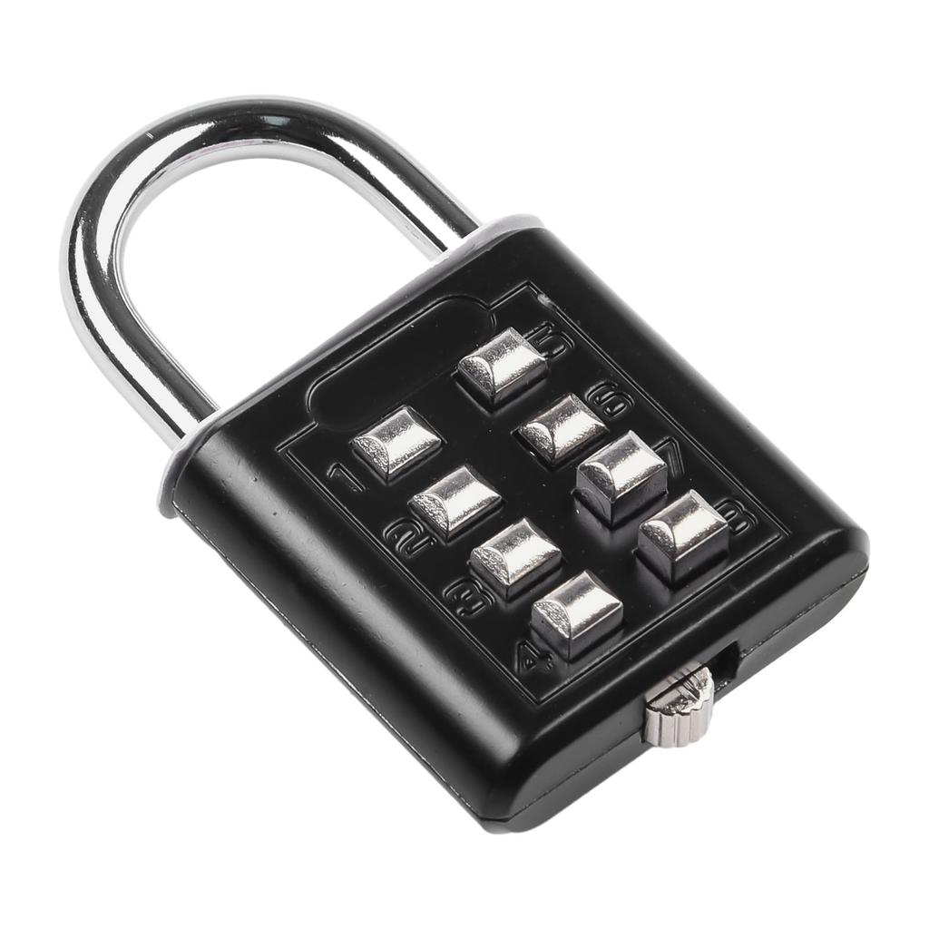 Black Combination Padlock Password Locks 8 Digit Waterproof Combination Lock For Suitcase Bag Package Cabinet Locker Window