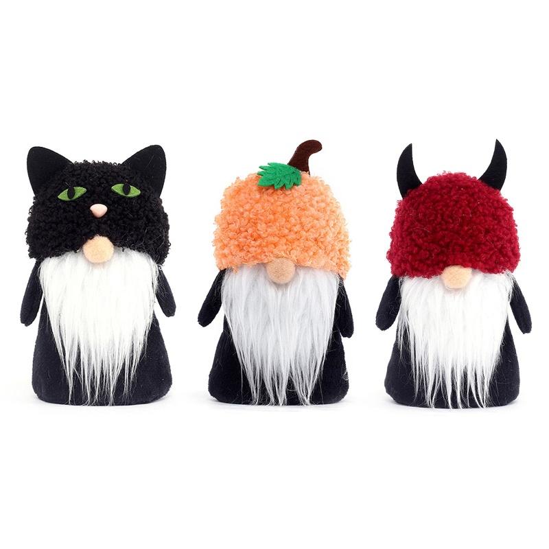 Halloween Bat Black Pumpkin Ornament Doll Creative Faceless Dolls for Home New Year Birthday Wedding Party