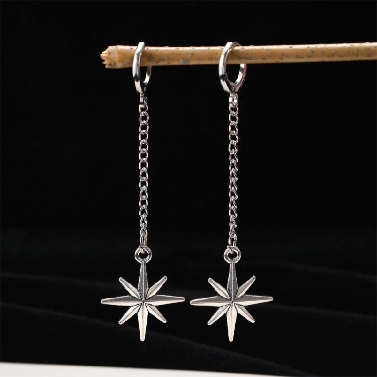 Gothic Inspired Hoop Earrings Star/Thorns Rivet Ear Buckles Fashion Ear Accessories for Theme Gatherings and Event