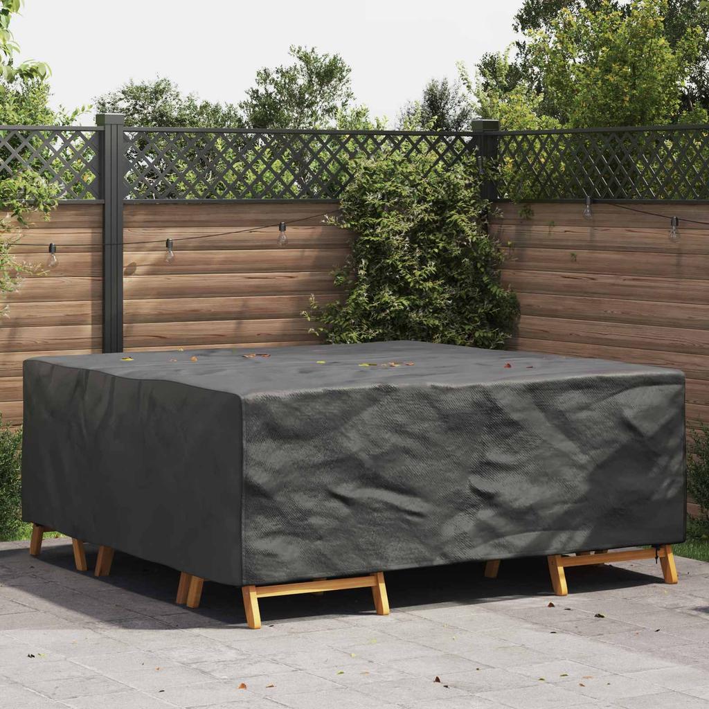 Solid Black Furniture Cover 200 x 190 x 85 cm 210D