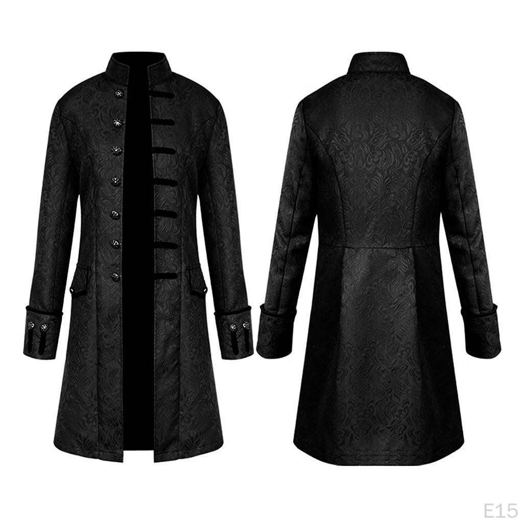 Coat Steampunk Gothic Vintage Punk Casual Loose Solid Color Jacket Suit