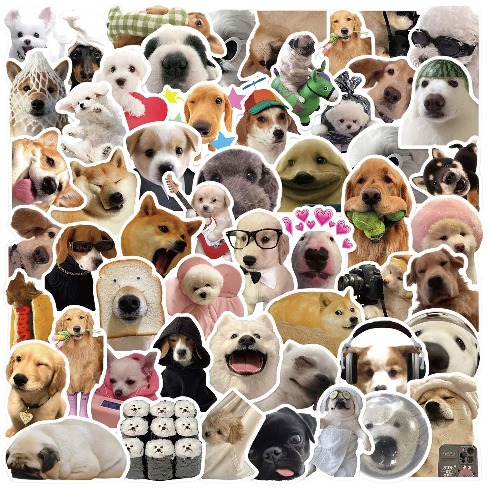 

Набор наклеек «Кошка и собака», Забавная наклейка с питомцем для бутылки с водой, автомобиля, шлема, ноутбука, Водонепроницаемая виниловая наклейка для подарков на вечеринку для взрослых и подростков One Size