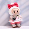 Handmade Sitting Labubu Time Cloth Butterfly 17cm Plush Dolls Clothes  Children Gift