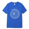 Men's High Quality 100% Cotton Funny Pi Design Print Summer Loose O-neck Men Tshirt Short Sleeve T-shirt Male Tees Tops