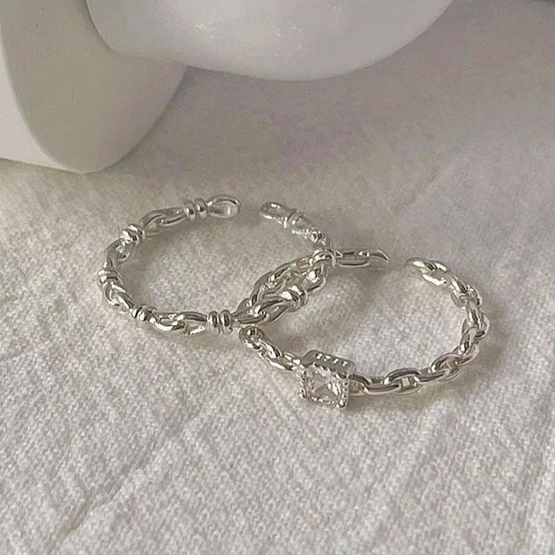 Chic Minimalist Open Adjustable Ring For Women Stylish Geometric Copper Band