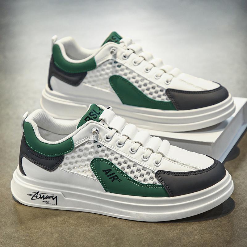 Men's Flat Casual Sneakers Trendy Thick Sole Shoes Comfortable Vulcanized Mens Tennis Shoes Zapatillas De Deporte